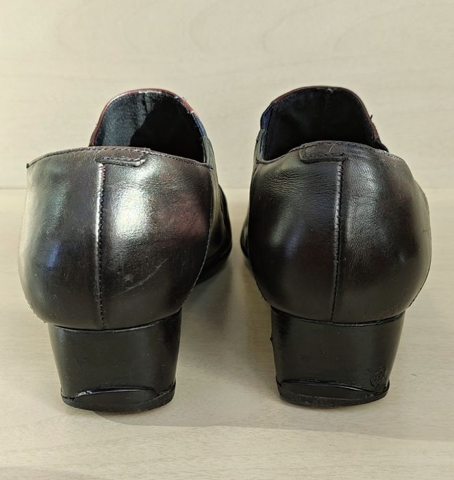 Кожаные полуботинки слипоны туфли на танкетке 39 40 комфорт в школу