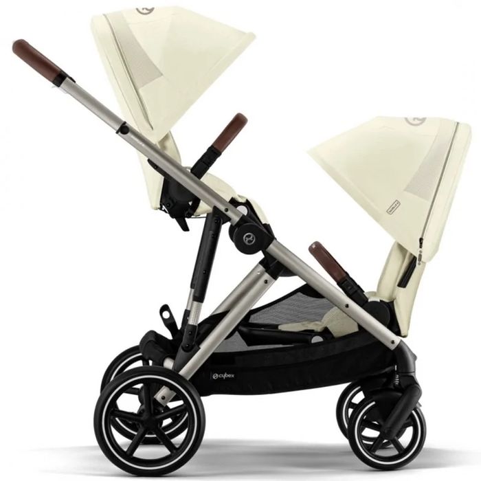 Cybex Gazelle S 2023 wózek dla bliźniąt rok po roku Seashell Beige beż
