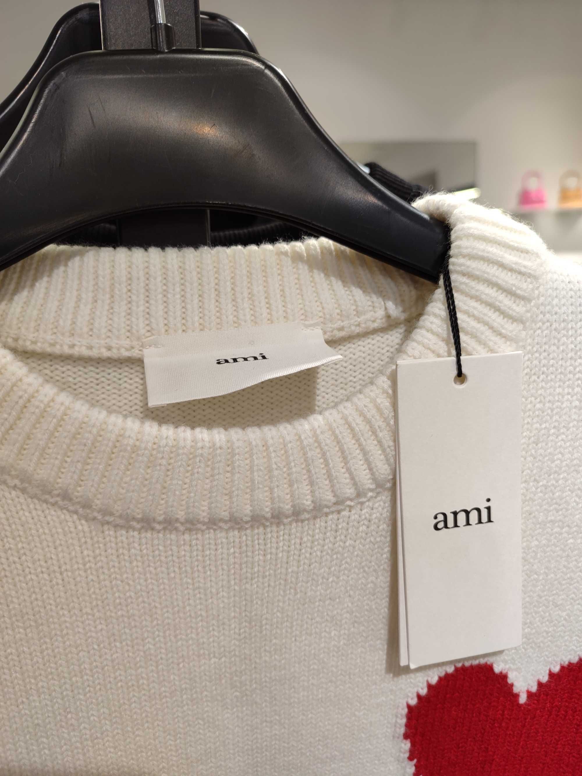 Светр AMI Paris Ami De Coeur Oversize Sweater White
