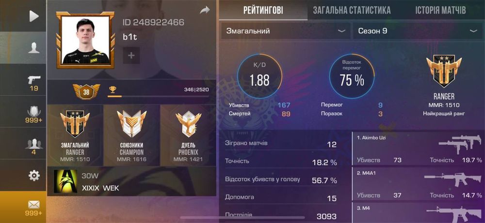 Акаунт в Стендофф 2