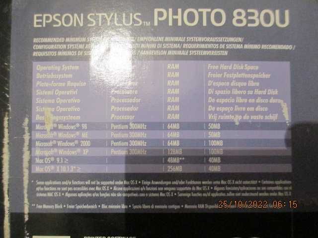 Epson stylus photo 830u фотопринтер б/у без картриджа