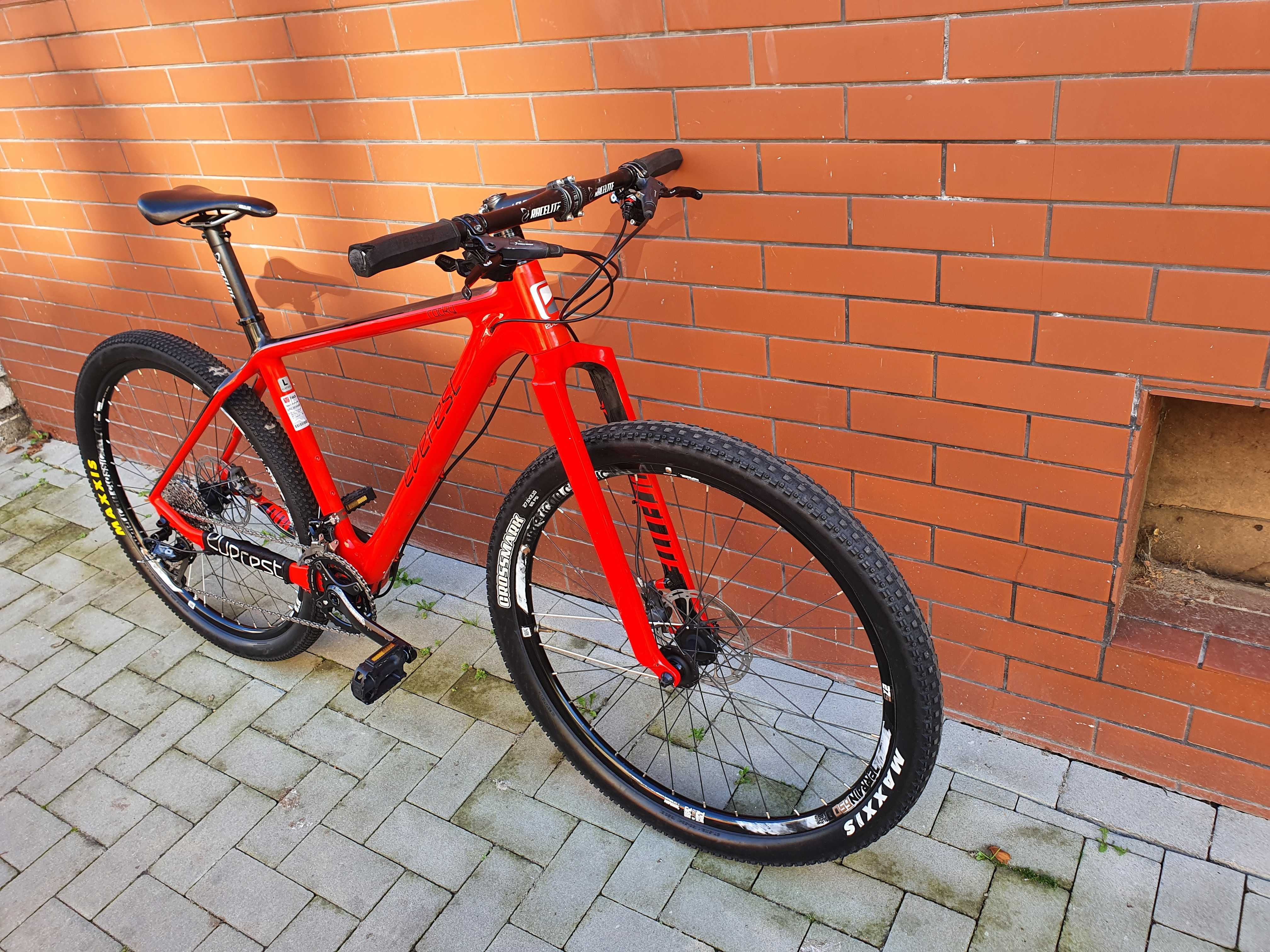 EVEREST ROCKY/Carbon/SramX0-2x10/rozm.19"waga 9,5 kg Koła 27,5"