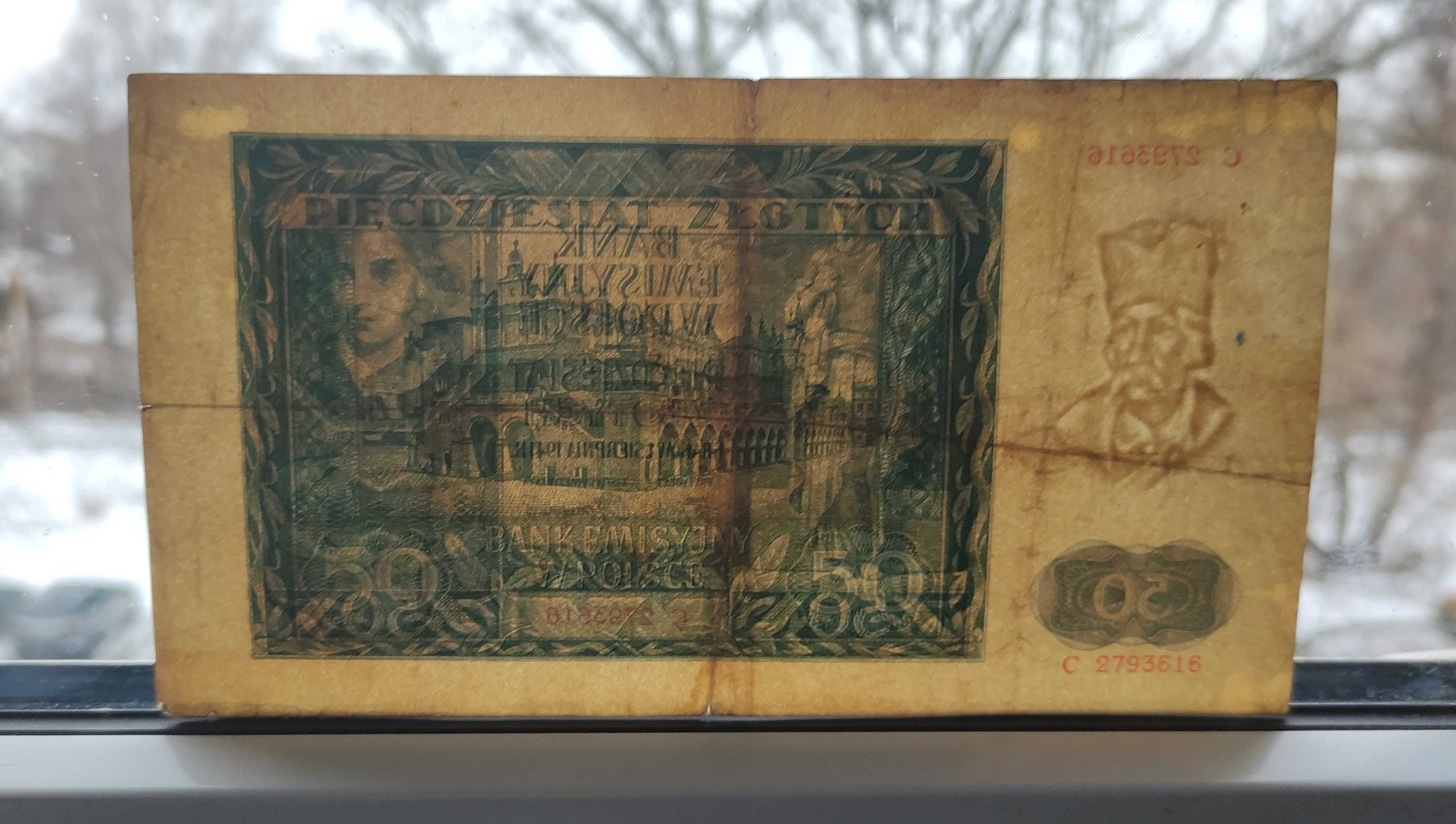 Banknot GG 50 złotych 1941 Seria C - Ładny !