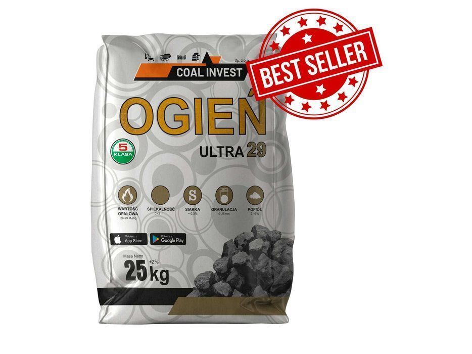 Groszek OGIEŃ ULTRA 26-29kj węgiel workowany