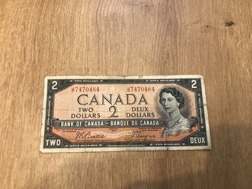 Banknot 2 dolary Canada z 1954 Ottawa