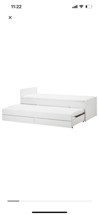 Cama dupla cor branca