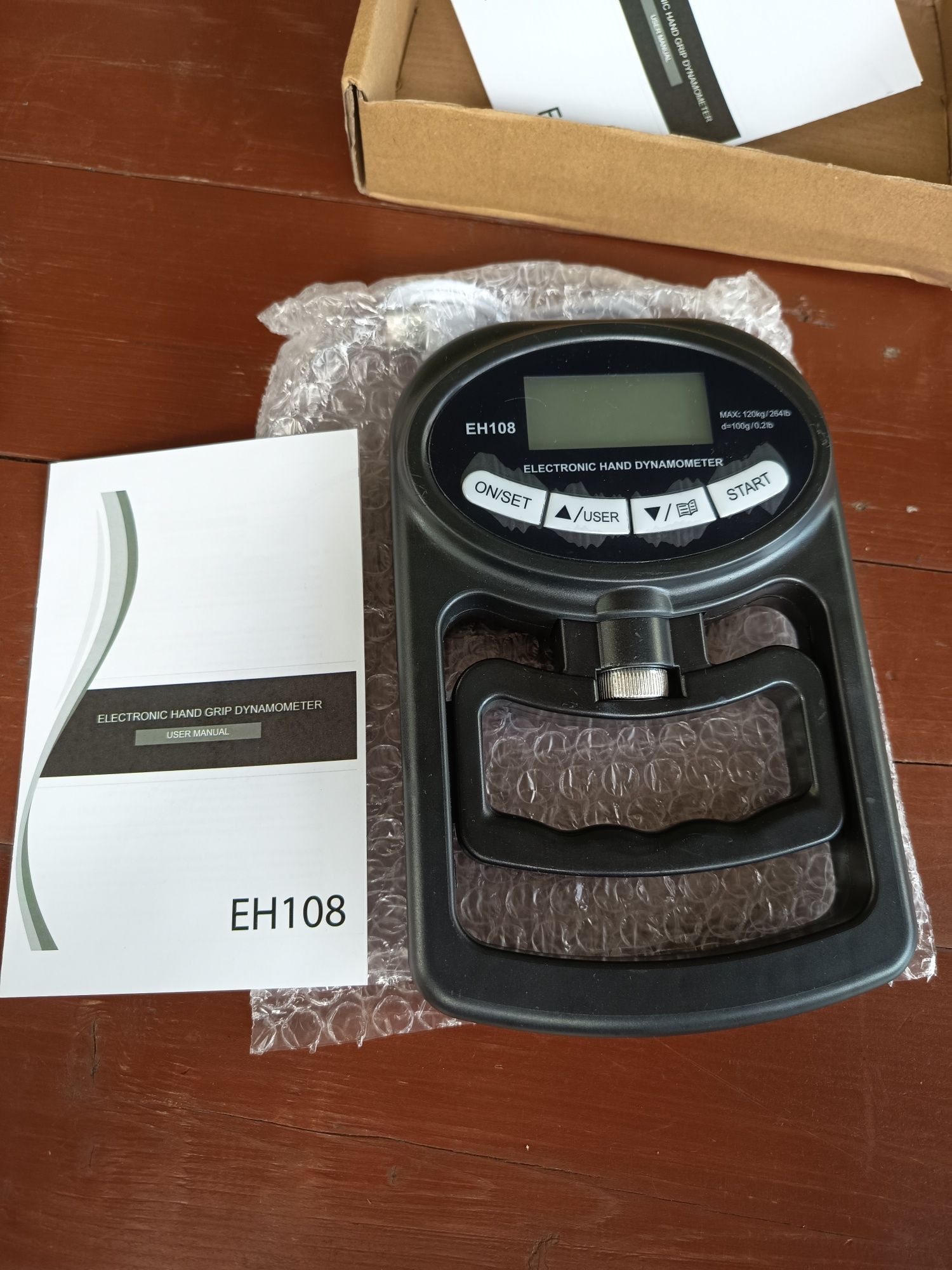 Dynamometr elektroniczny EH108 120kg pomiar siły dłoni