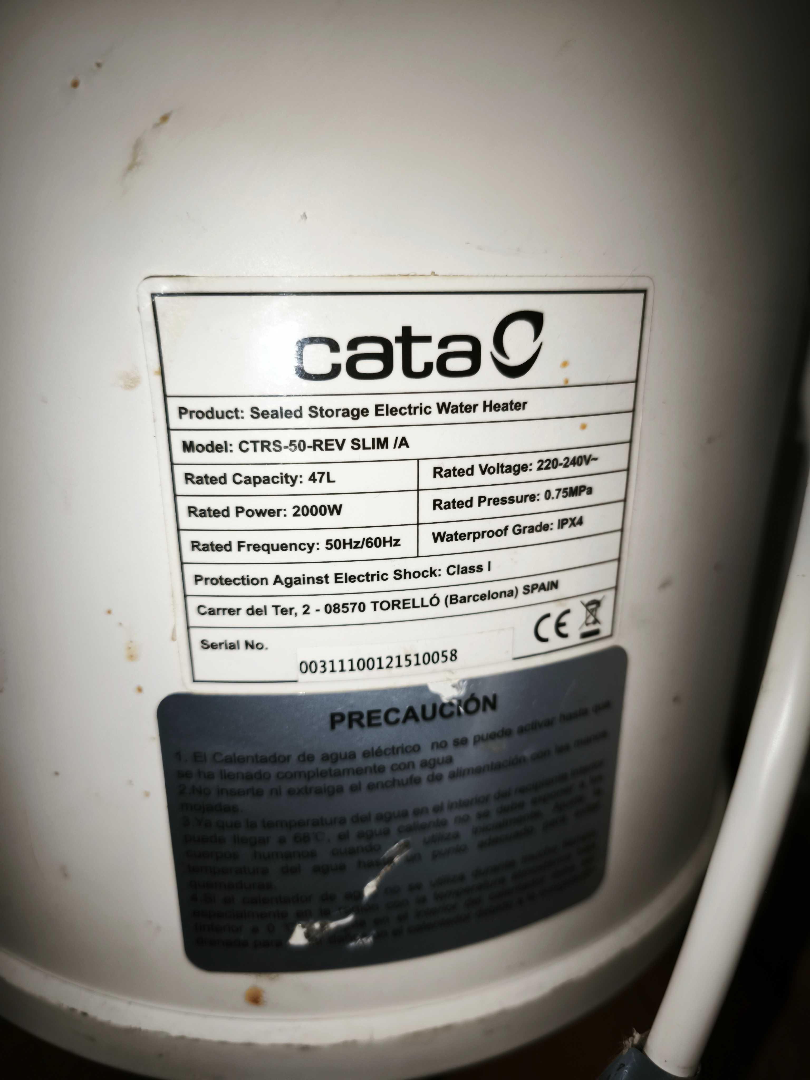 Termoacumulador 50L CATA
