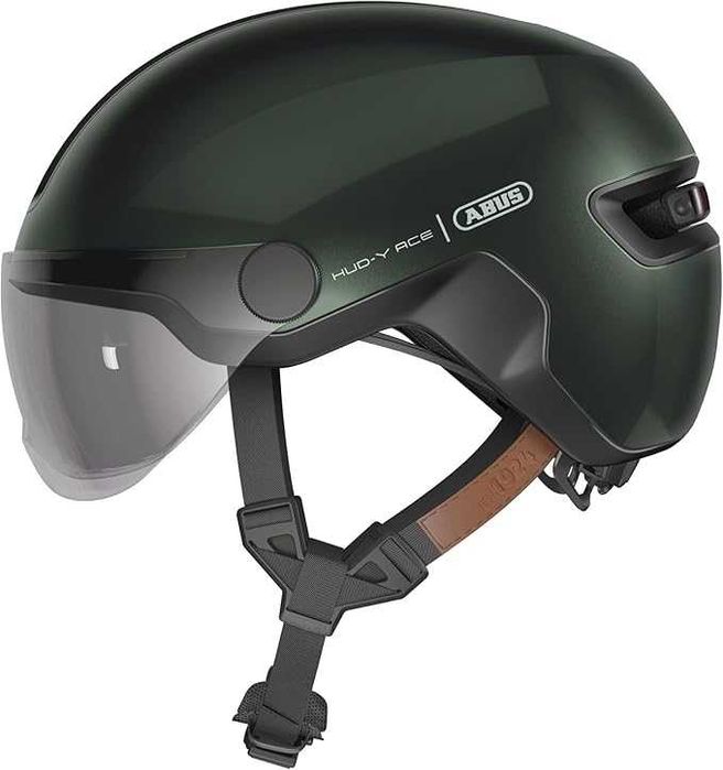 Kask ABUS Urban HUD-Y ACE LED Moss Green M 54-58cm  powystawowy z rysą