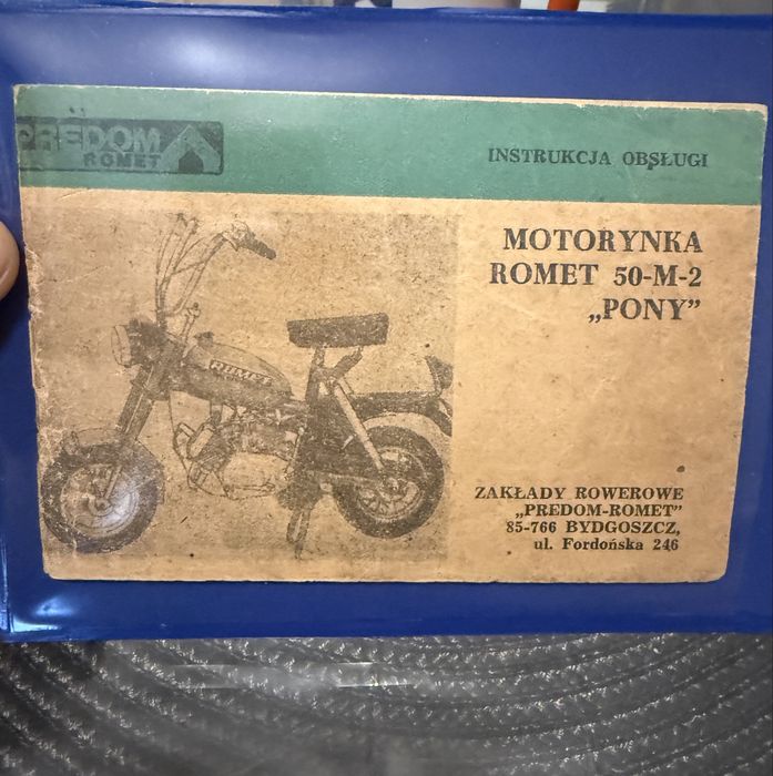 Instrukcja obsługi MOTORYNKA ROMET M2 PONY
