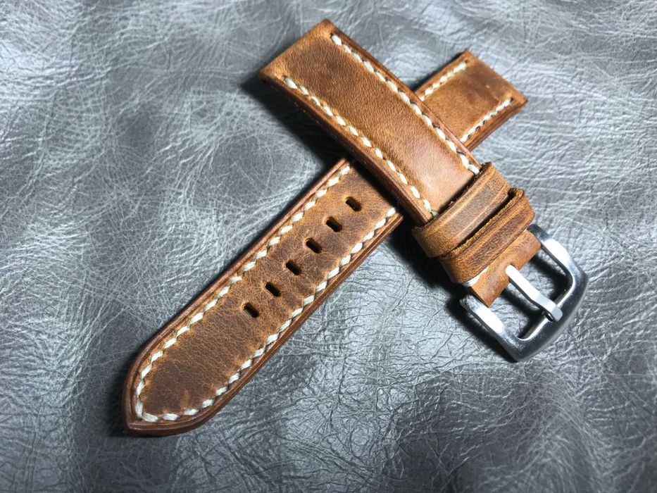 Кожаный ремешок для часов. Качественная натуральная кожа ручная работа