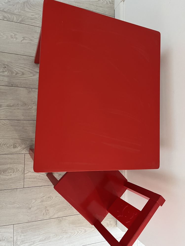 Stoliczek i krzeszlo ikea dla dziecka czerwony