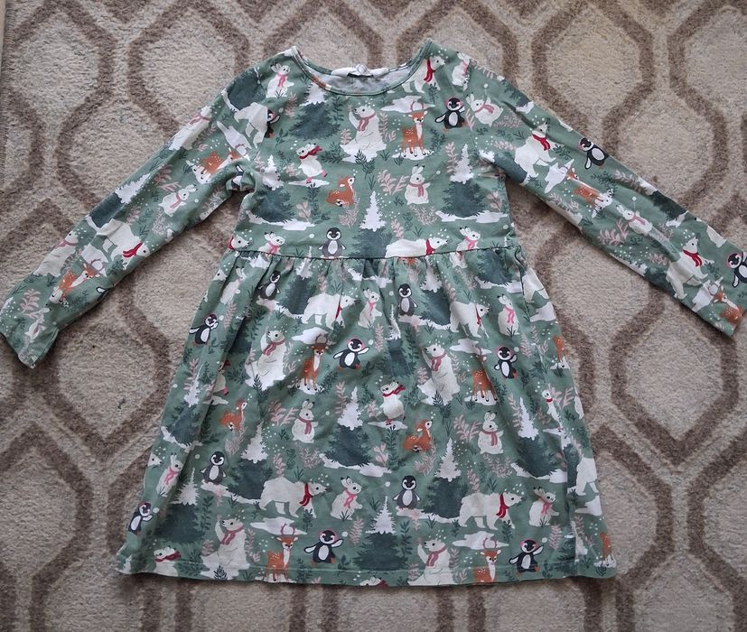 Sukienka w motywie zimowym H&M 110/116