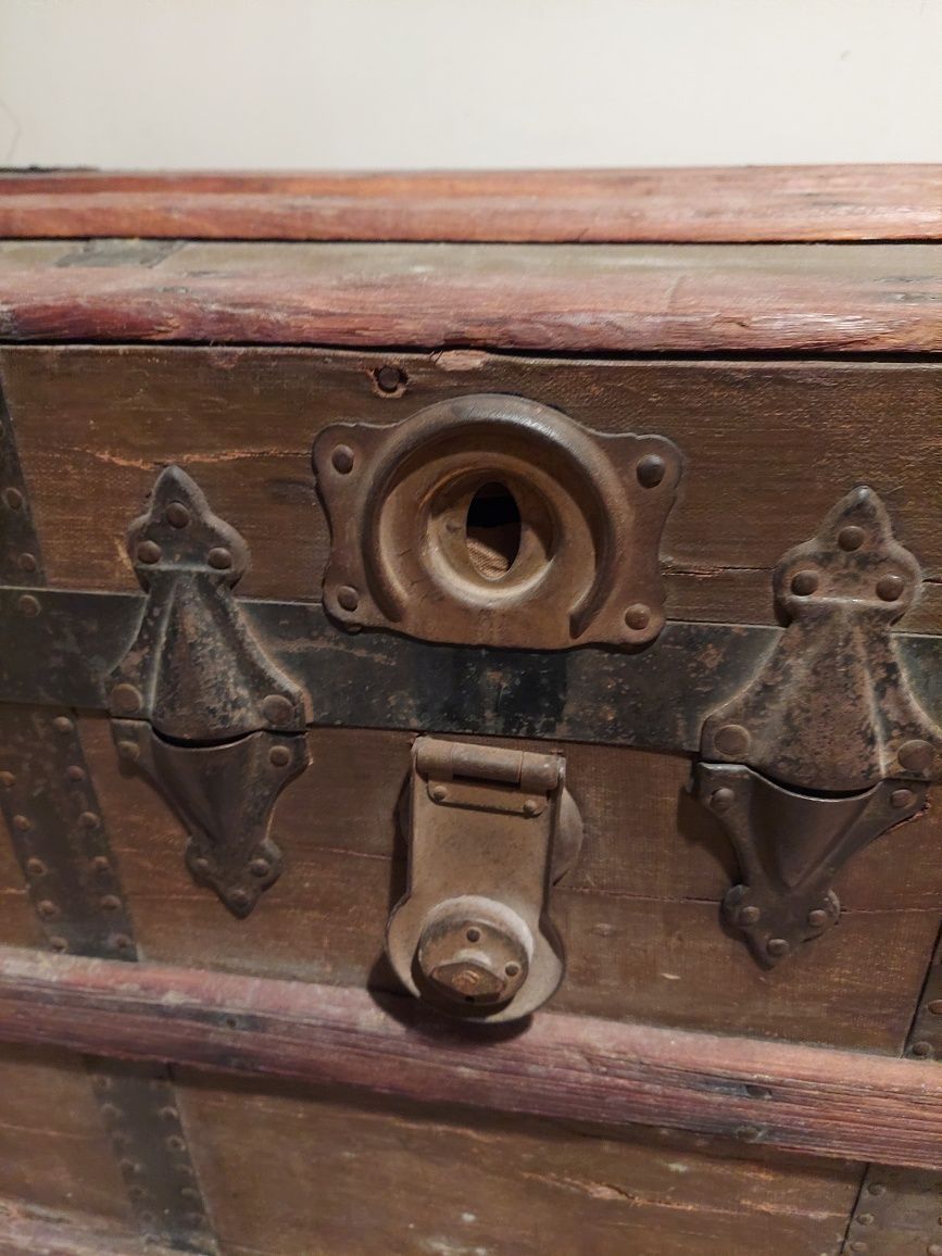 Antyczny stary kufer unikat kolekcjonerski z USA