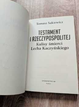 продам книгу на польском язьіке Testament i Rzeczypospolitej