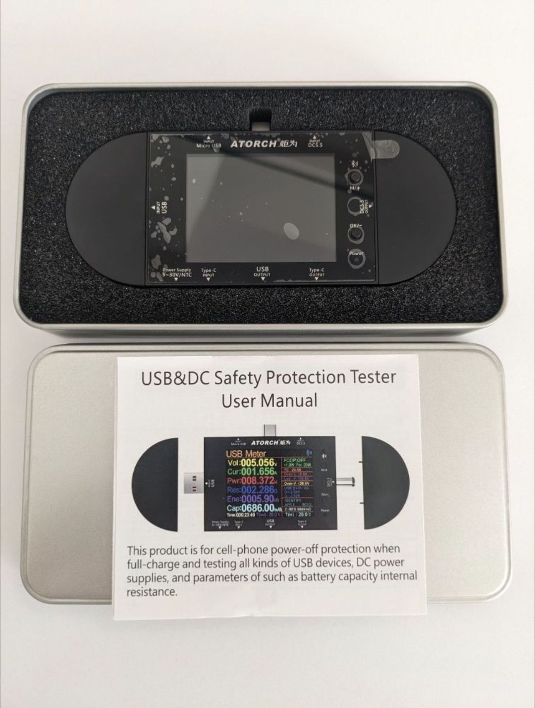 ATORCH UD24 usb тестер, детектор напруги.