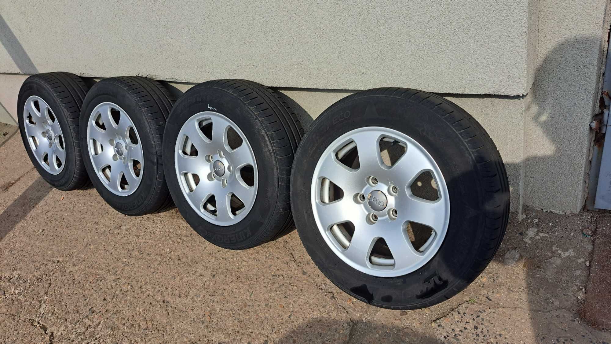 Felgi aluminiowe koła opony lato Audi A4 B6 5X112 15" kpl