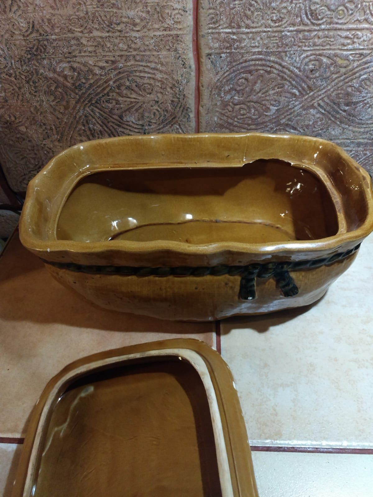 Stylowy pojemnik na pieczywo ceramiczny Brottopf unikat