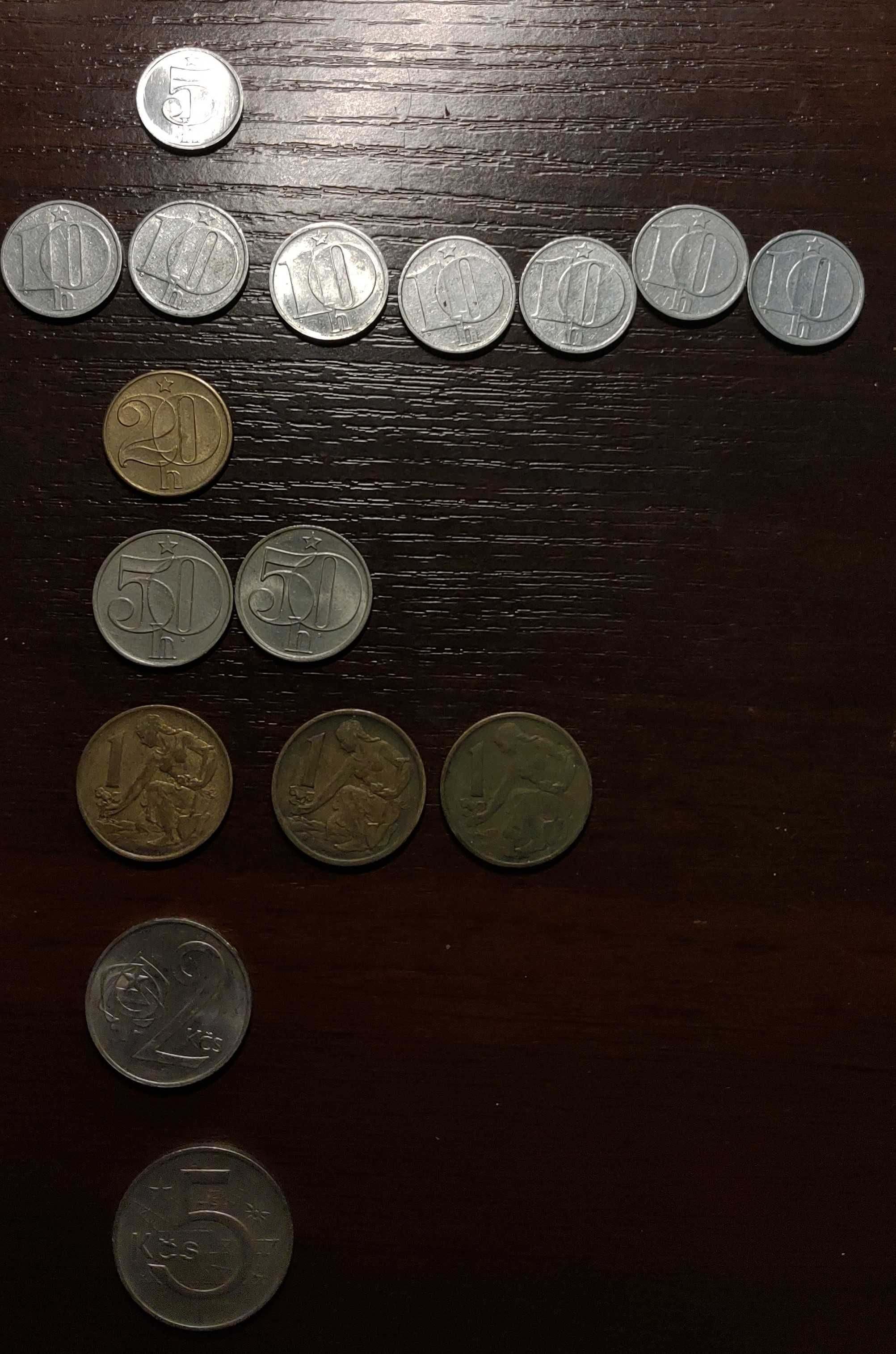 Monety Czechosłowacja kolekcja halerze, korony