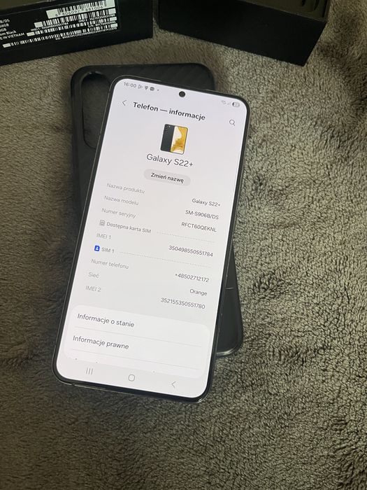Samsung Galaxy S22 Plus – 256 GB – Czarny