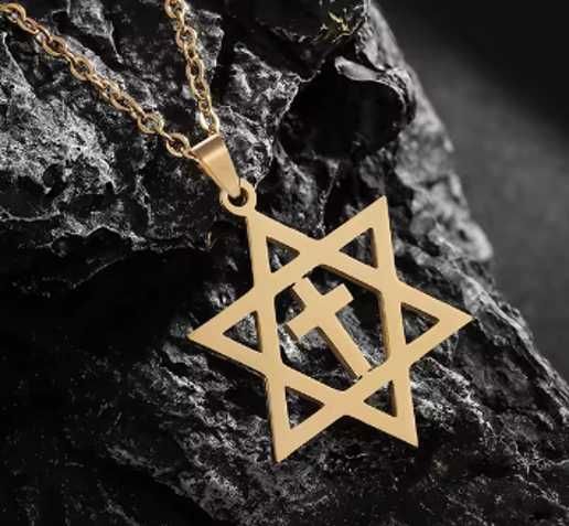 Colar David e Jesus - Estrela e cruz - proteção espiritual ou moda