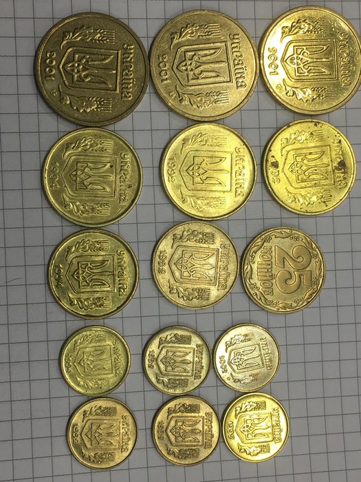 Монеты Украины в штемпельном блеске.