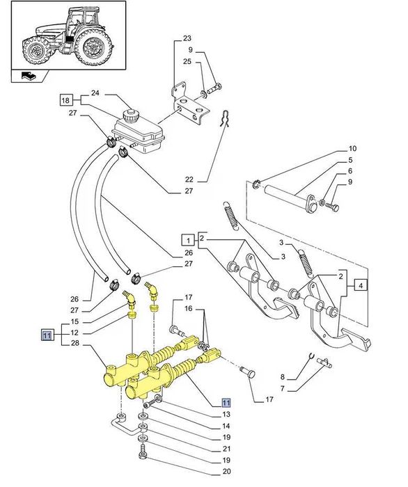 Pompa hamulcowa główna Case New Holland Steyr 8735.4681 ORYGINAŁ CNH