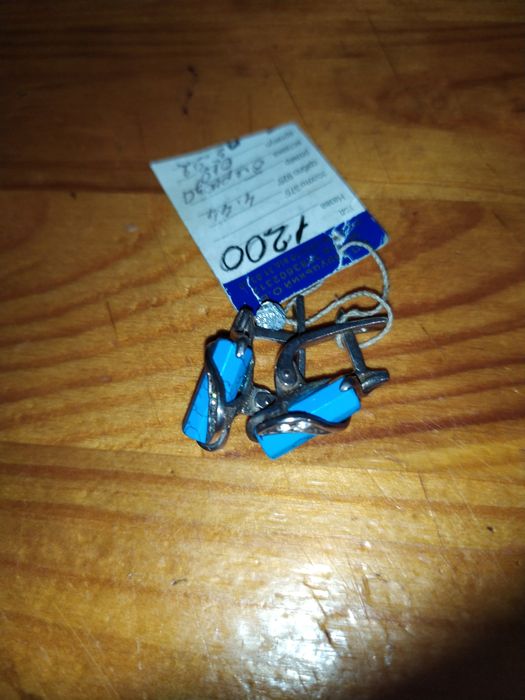 Срібний новий набор сережки та перстень 17 розмір з бірюзою