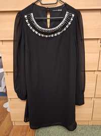 Sukienka Czarna Z długim Rękawem  Damska Atmosphere