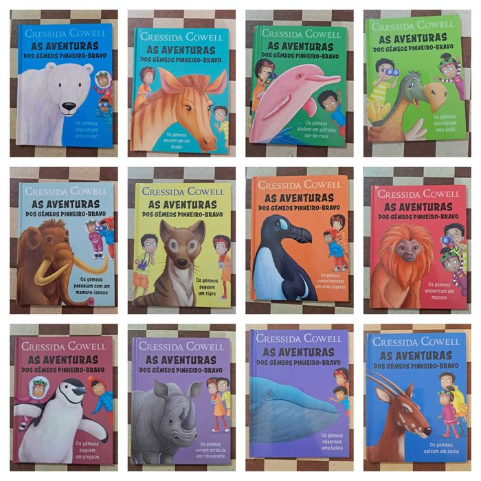 Coleção completa Aventuras dos Gémeos Pinheiro-Bravo Cressida Cowell