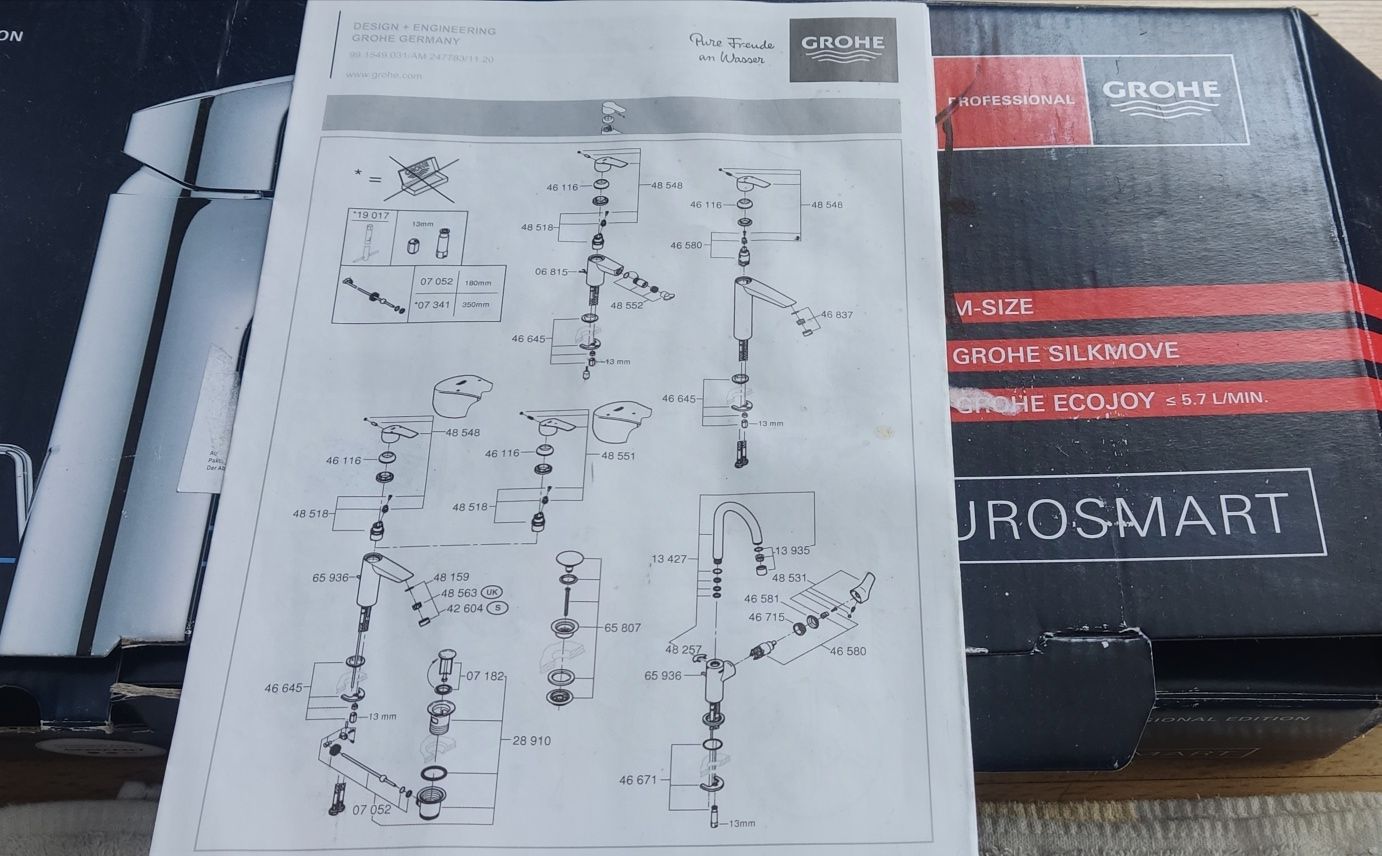 GROHE bateria umywalkowa Eurosmart rozmiar M chrom Grohe