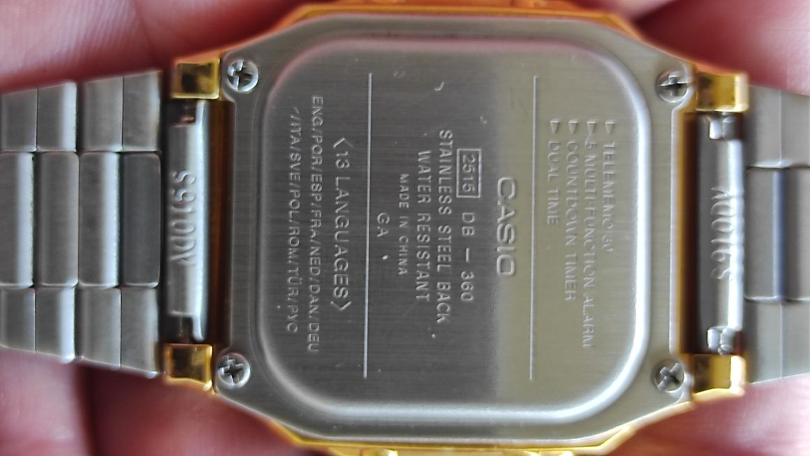 Zegarek Casio DB-360 złoty gold vintage retro