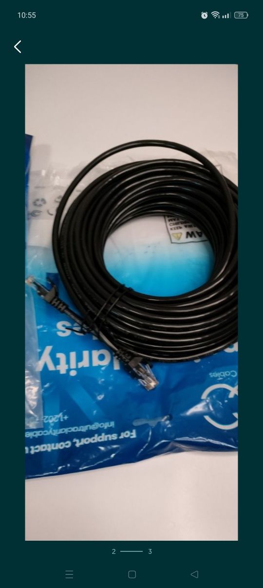 Kabel sieciowy RJ45 o długości 15 m