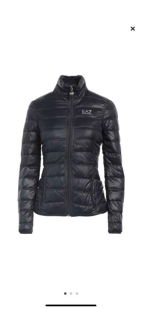 Пуховик куртка ветровка Emporio Armani EA7 размер S черный женская