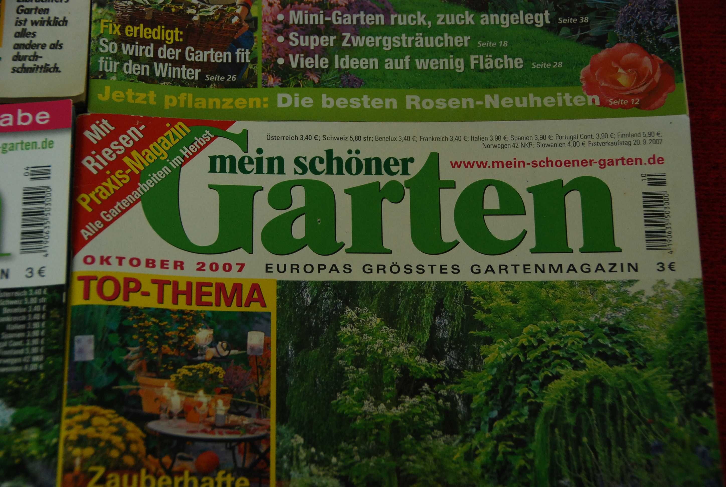 4 numery miesięcznuk Garten Zeitung gazeta czasopismo ogrodnicze