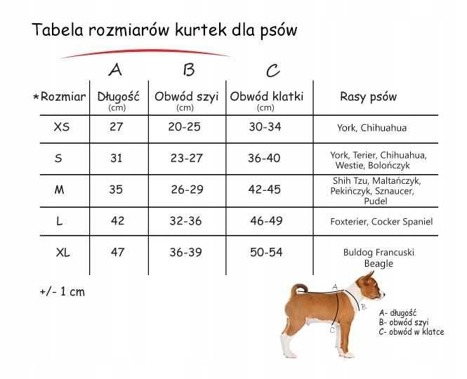 Pchełka ciepła kurteczka dla psa z kapturem Michael rozm. L