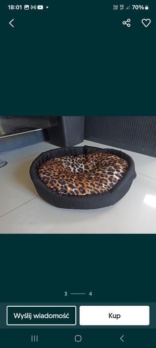 Posłanie Amiplay roz M czarne.