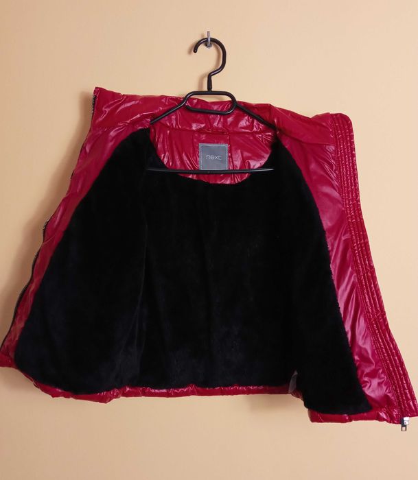 Ciepła gruba kurtka zimowa NEXT dla dziewczynki 7 lat 122 cm