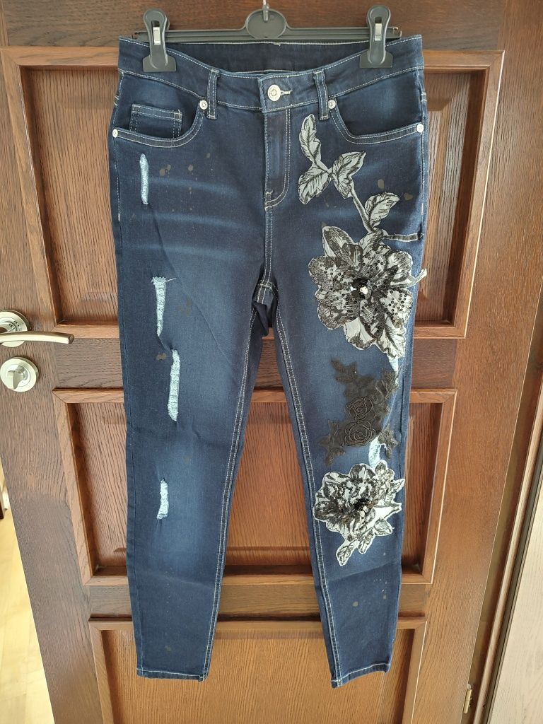 Jeansy w stylu Desigual - r.36