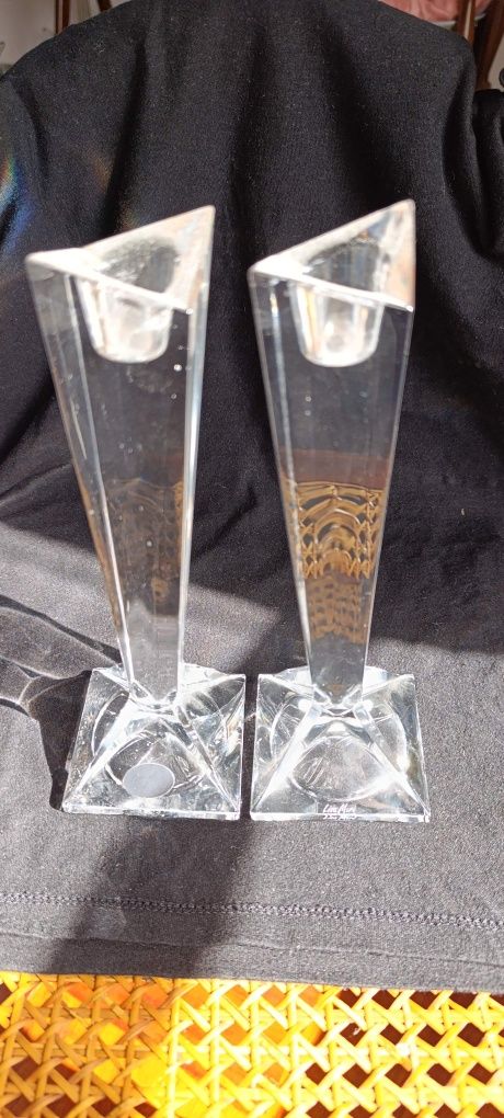 2 Castiçais Cristal