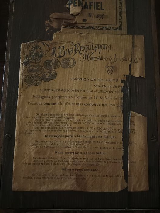 Relógio de parede " A Boa Reguladora "