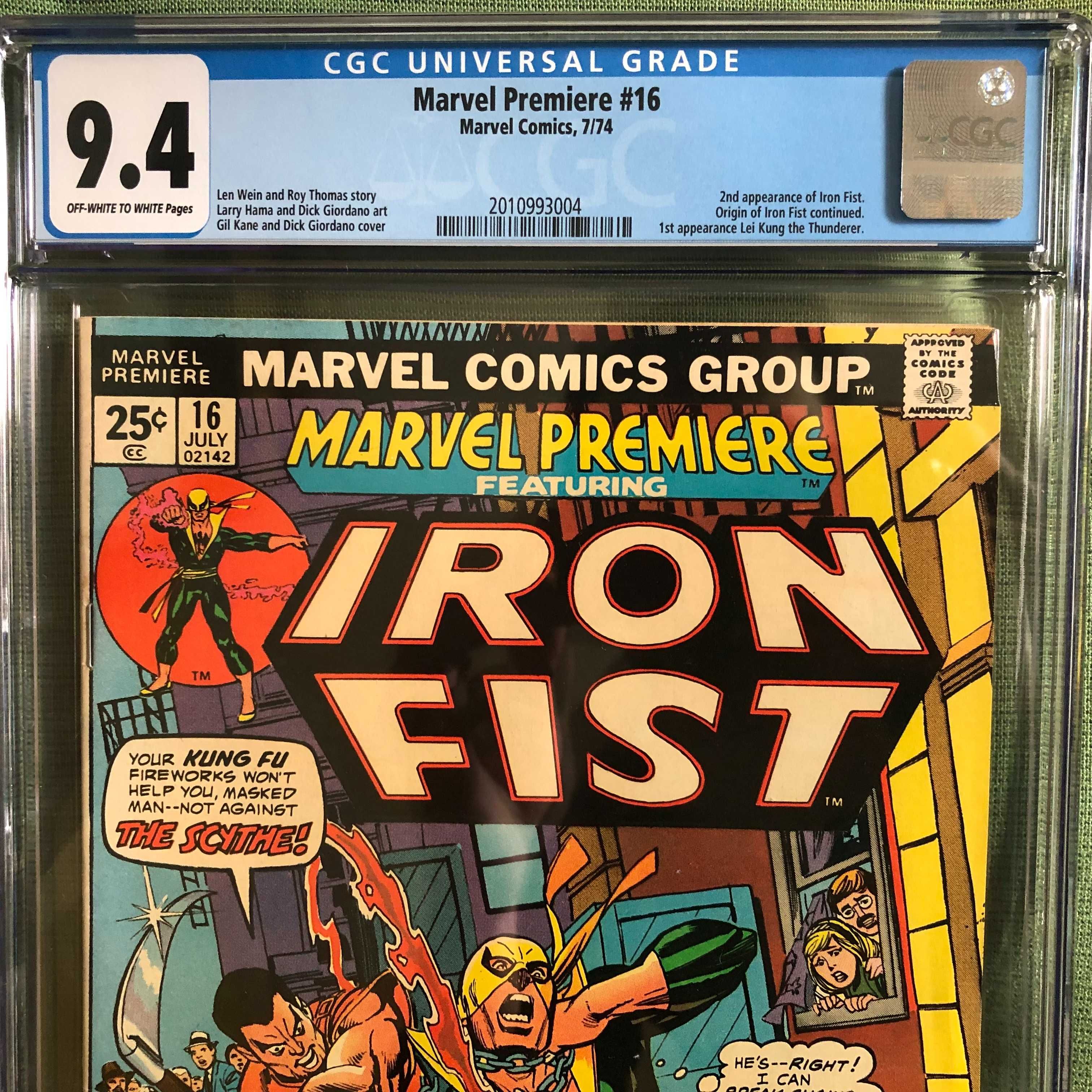 Marvel Premiere 16 - CGC 9.4 - 2nd app. of Iron Fist - Marvel Comics