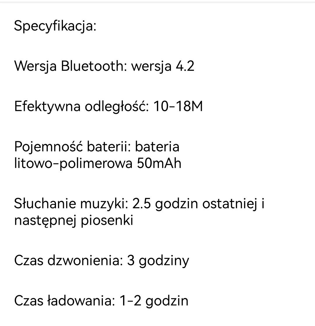 Słuchawki bezprzewodowe Bluetooth