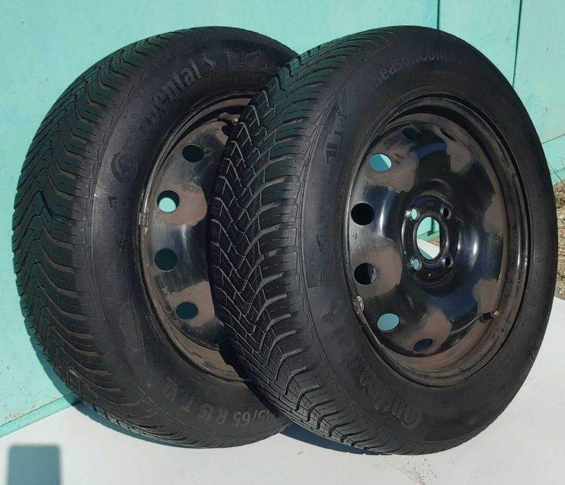 Продам резину з дисками Continental 185/65/R15 T посадочні dacia logan