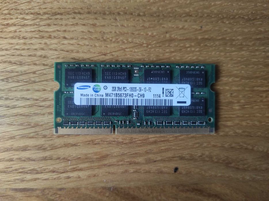 Оперативная память Samsung DDR3 2Gb 2Rx8 1333Mhz 10600S для НОУТБУКА