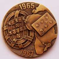 Medalha de Bronze Militar Batalhão 7 de Espadas Moçambique Guiné 65-67
