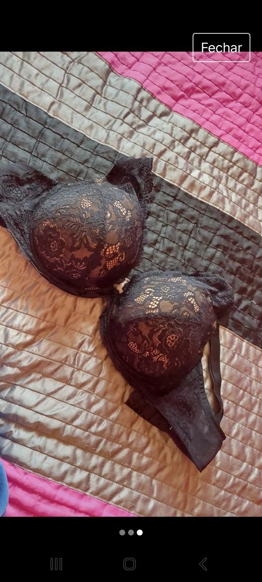 Soutien preto renda intimissimi tamanho 36E