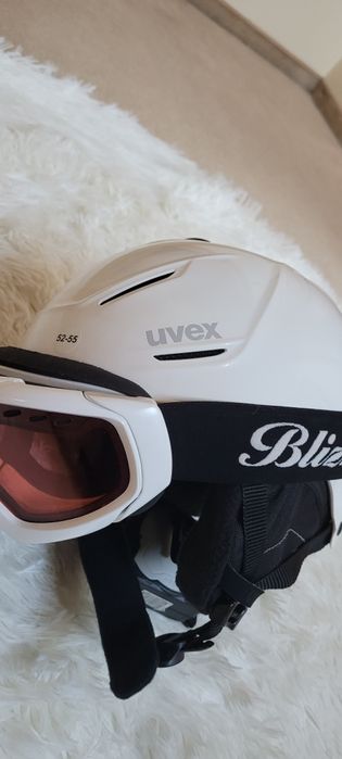 Uvex kask narty rower biały 52-55 idealny