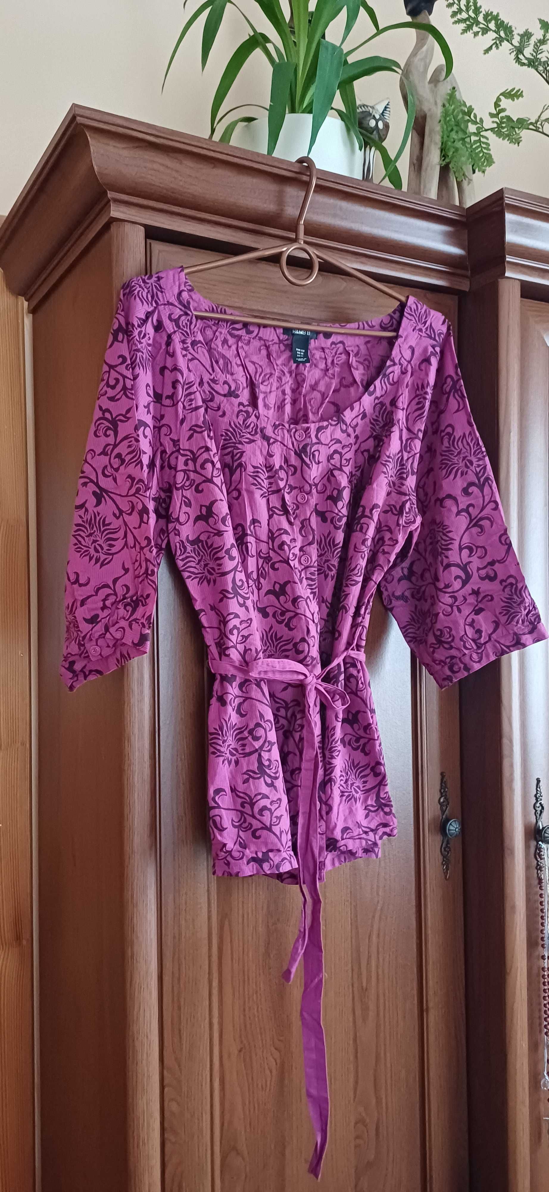 Różowa bawełniana bluzka H&M r. 48