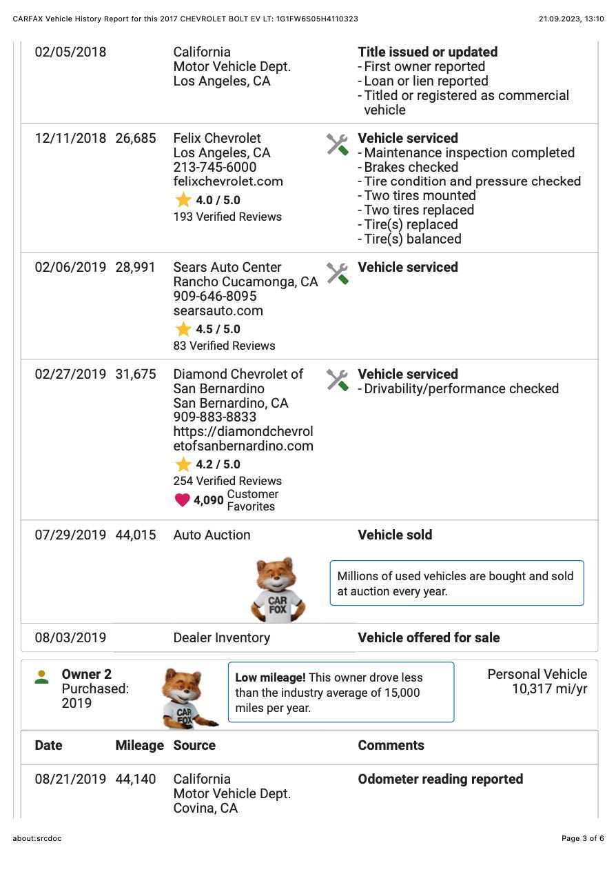 Chevrolet Bolt LT 2017